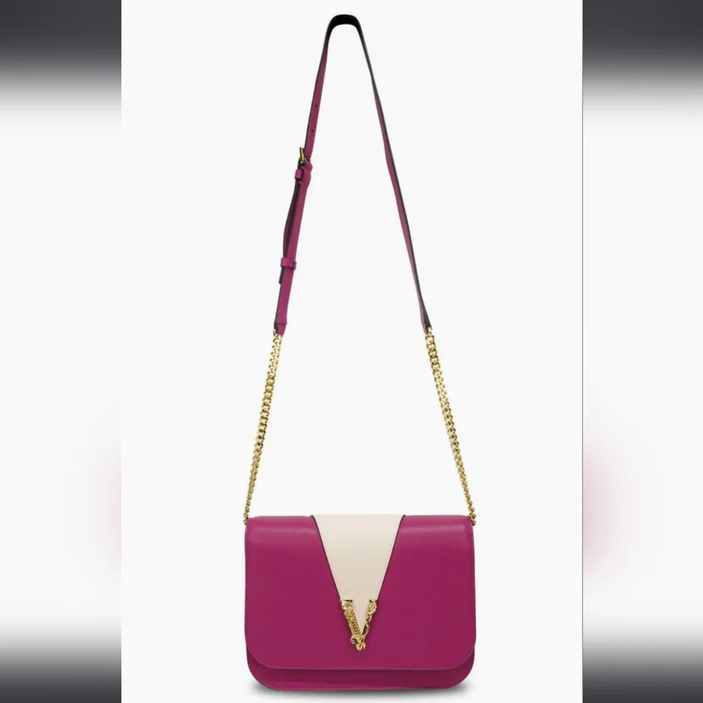 Versace Virtus Leather Crossbody Bag - Picture 14 of 14